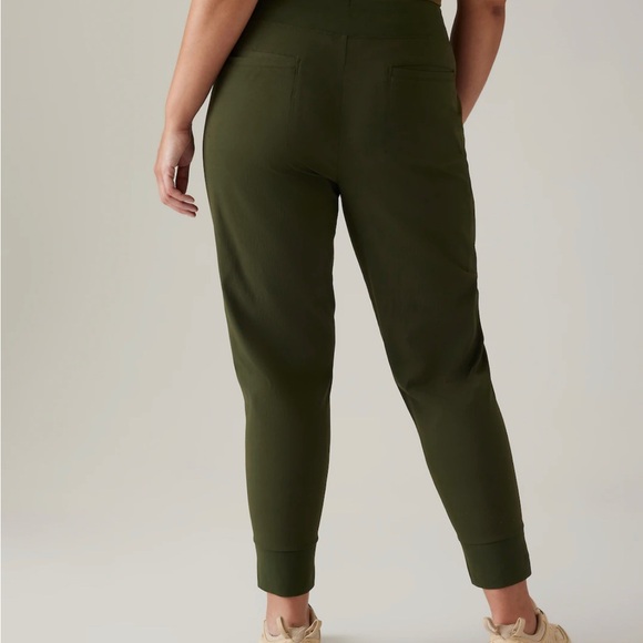 Athleta Green Hiking Pants 🥾 Size 8 🥾 Trekkie North Jogger 🧳 Travel Pants 👖 - Picture 5 of 11